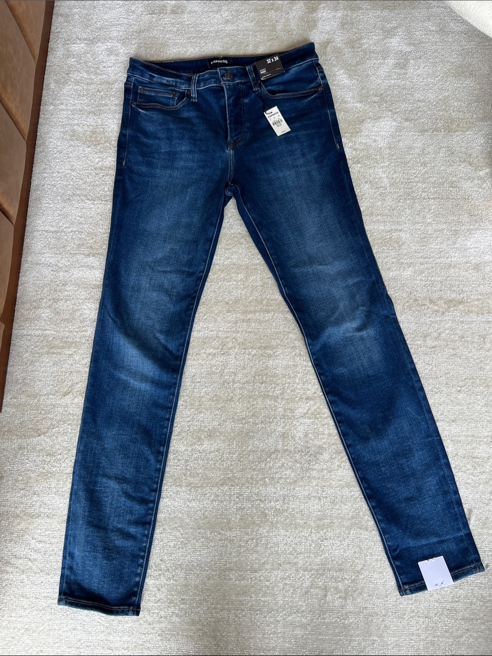 Express Dark Blue Men's Skinny Jeans